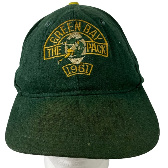 Vintage Autographed Green Bay Packers Fuzzy Thurston Snap-Back Embroidered 1961 - Picture 1 of 16